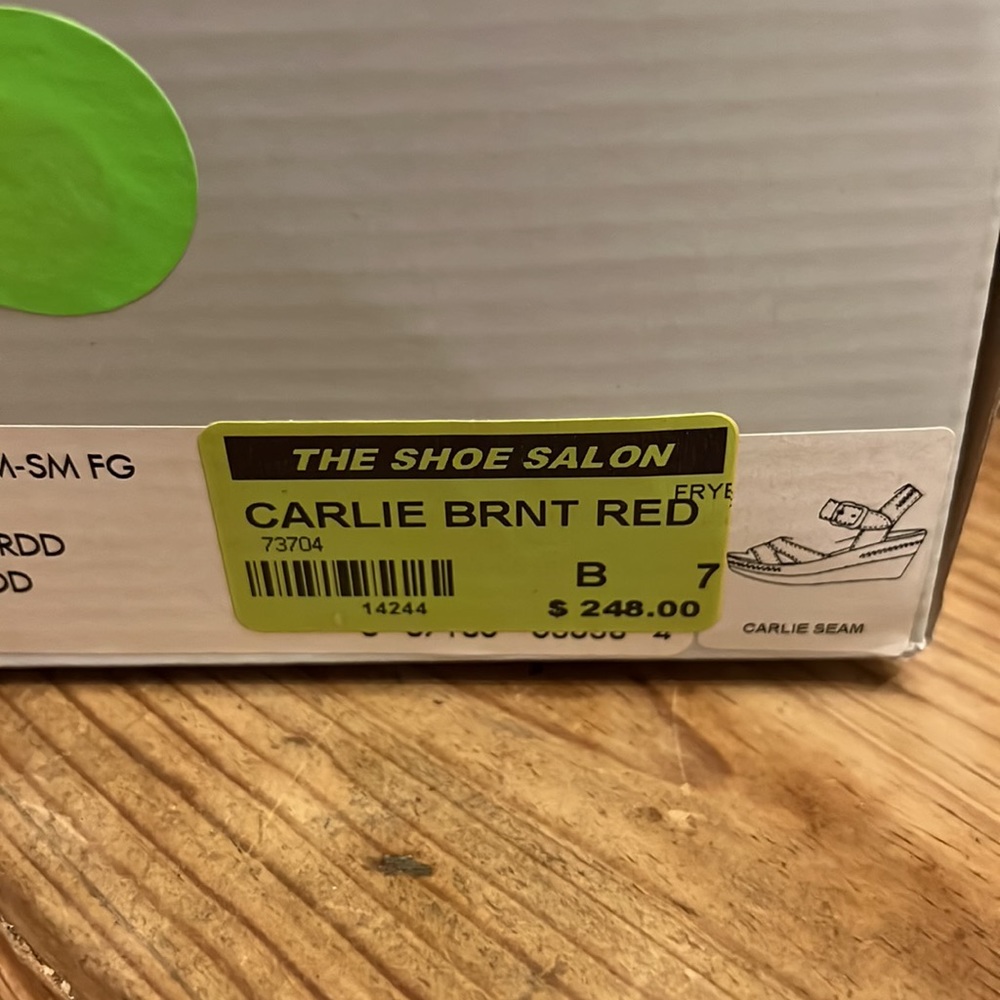 Red Frye Shoes, Brand New WITH Tags - Picture 5 of 5